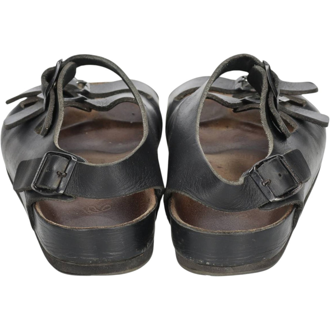 Birkenstock OSLO leather sandals, made in Germany, size 42. Men's 27.0cm unclear black type Vintage Second Hand