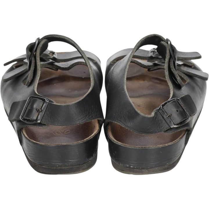 Birkenstock OSLO leather sandals, made in Germany, size 42. Men's 27.0cm unclear black type Vintage Second Hand