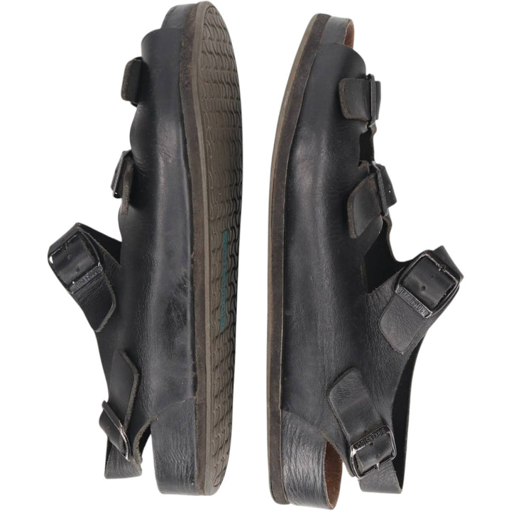 Birkenstock OSLO leather sandals, made in Germany, size 42. Men's 27.0cm unclear black type Vintage Second Hand