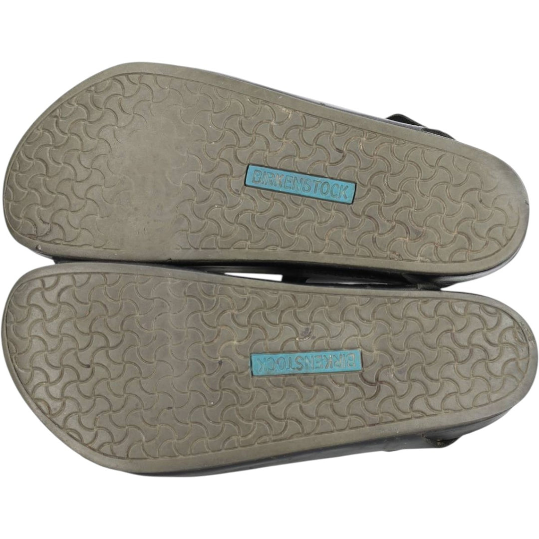 Birkenstock OSLO leather sandals, made in Germany, size 42. Men's 27.0cm unclear black type Vintage Second Hand