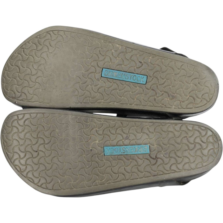 Birkenstock OSLO leather sandals, made in Germany, size 42. Men's 27.0cm unclear black type Vintage Second Hand