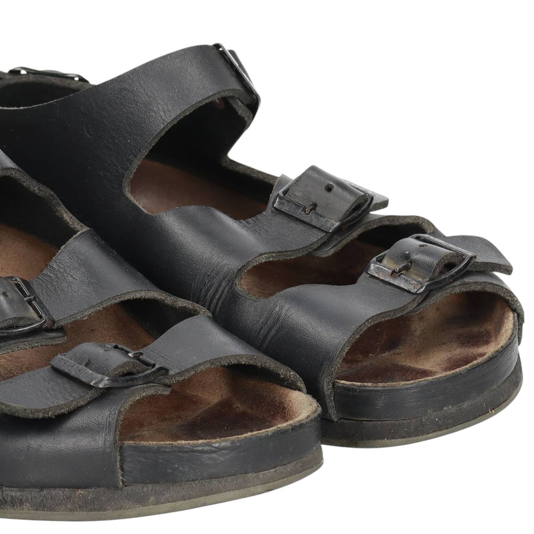 Birkenstock OSLO leather sandals, made in Germany, size 42. Men's 27.0cm unclear black type Vintage Second Hand