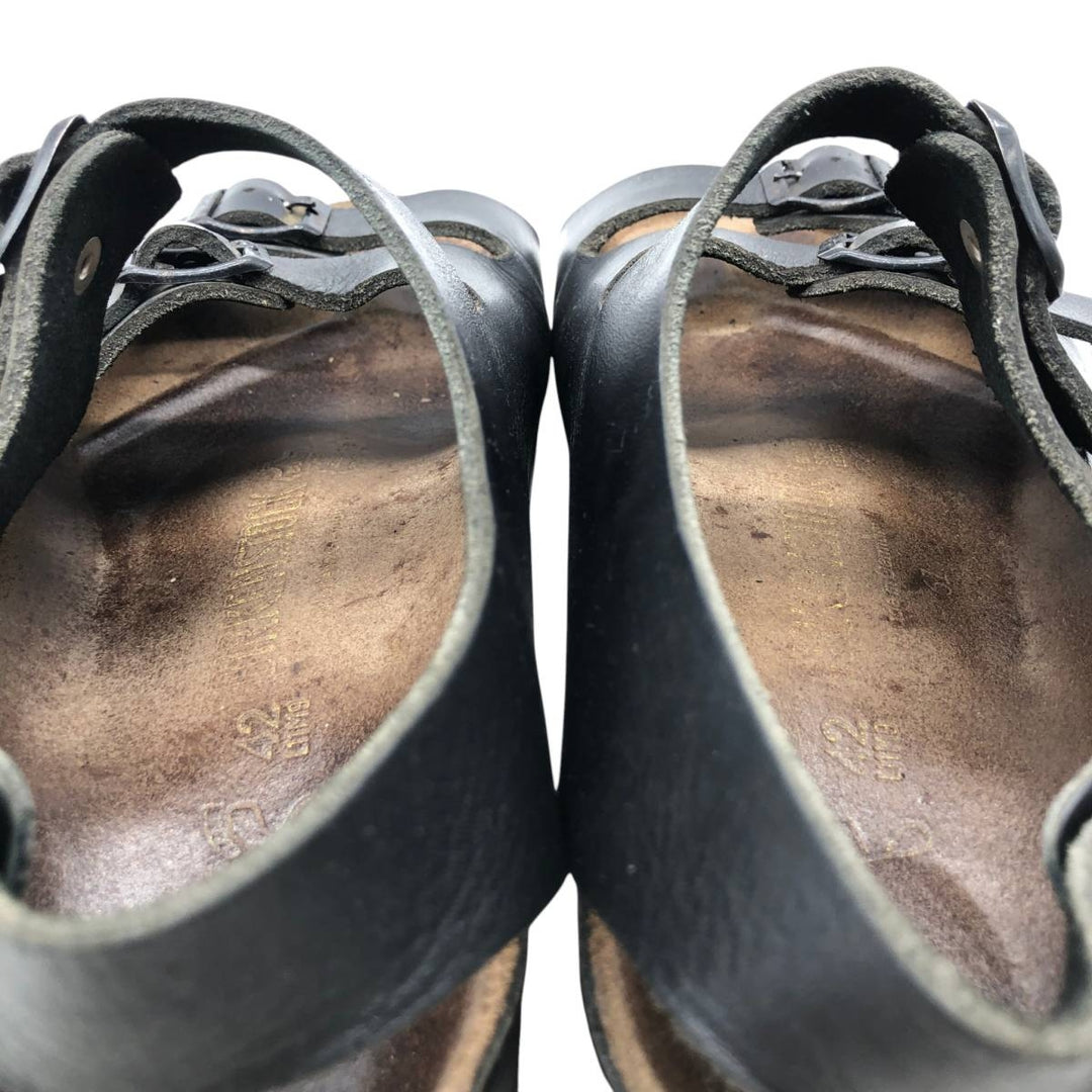 Birkenstock OSLO leather sandals, made in Germany, size 42. Men's 27.0cm unclear black type Vintage Second Hand