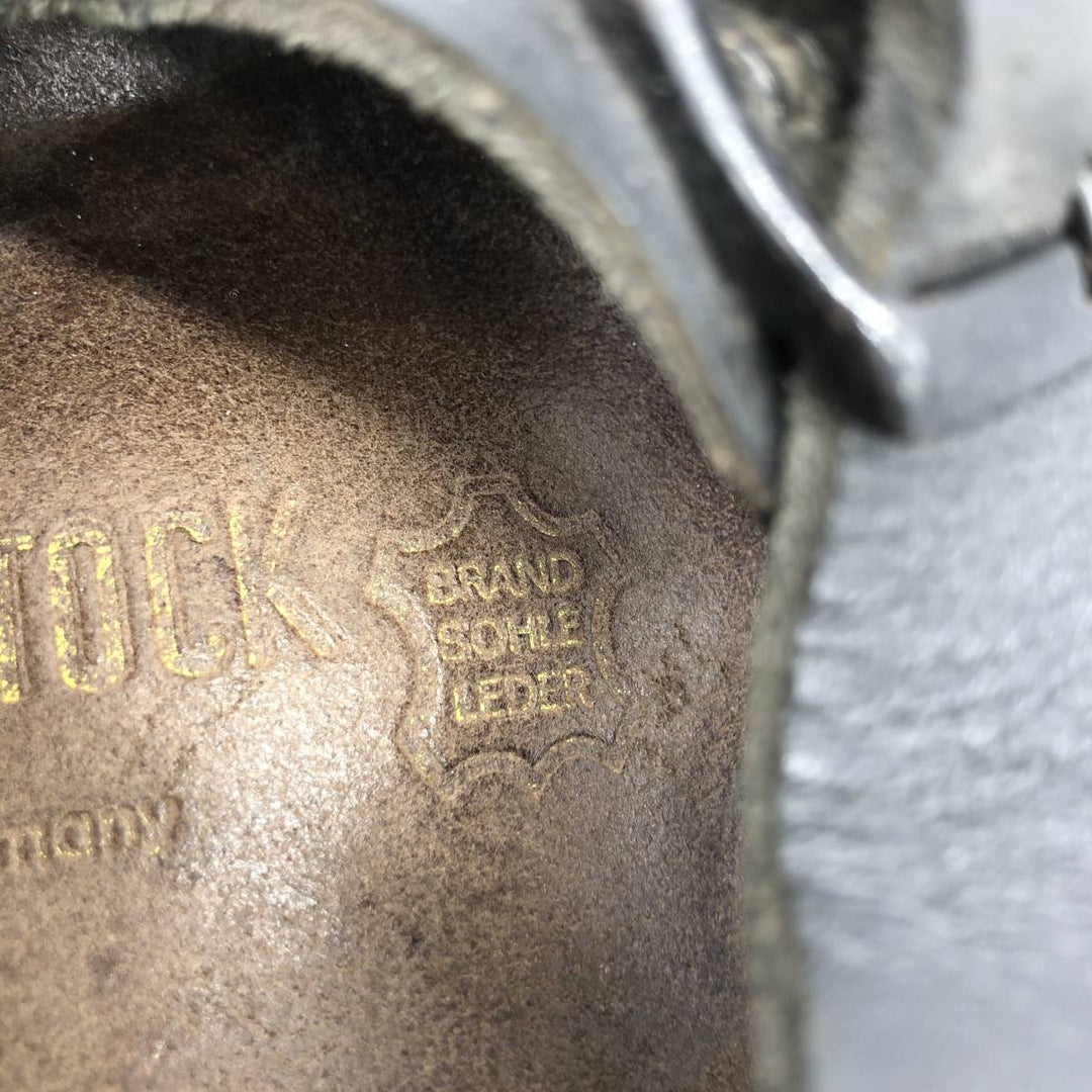 Birkenstock OSLO leather sandals, made in Germany, size 42. Men's 27.0cm unclear black type Vintage Second Hand