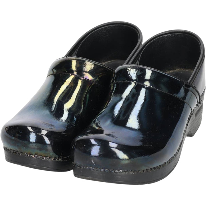 Dansko Professional Petrol Patent Clog Sandals, Made in Italy, Size 40 Men's 25.0cm genuine leather black type Vintage Second Hand