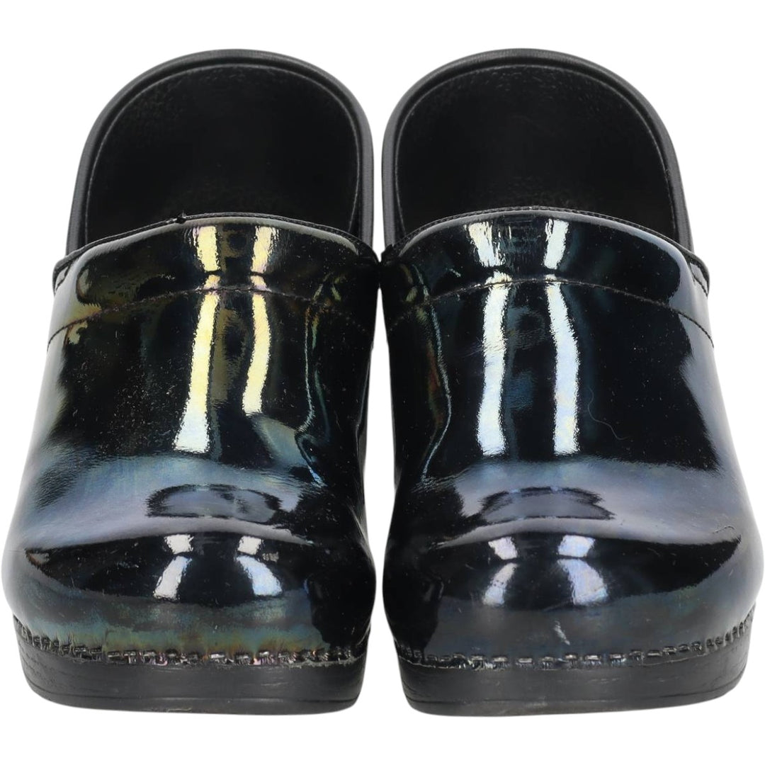 Dansko Professional Petrol Patent Clog Sandals, Made in Italy, Size 40 Men's 25.0cm genuine leather black type Vintage Second Hand