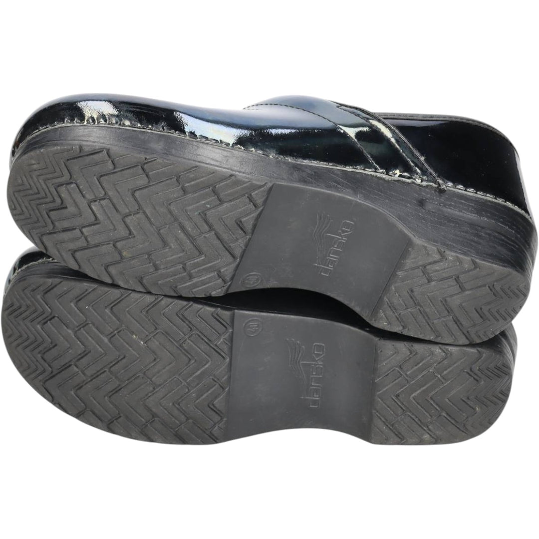 Dansko Professional Petrol Patent Clog Sandals, Made in Italy, Size 40 Men's 25.0cm genuine leather black type Vintage Second Hand