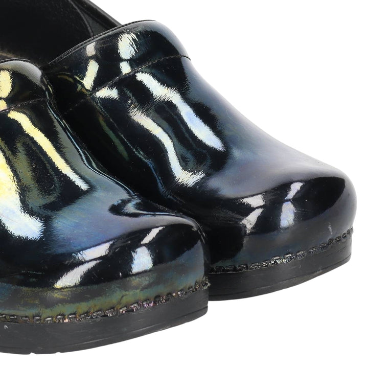 Dansko Professional Petrol Patent Clog Sandals, Made in Italy, Size 40 Men's 25.0cm genuine leather black type Vintage Second Hand