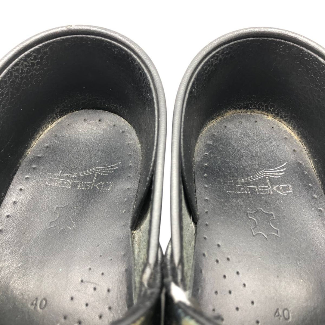 Dansko Professional Petrol Patent Clog Sandals, Made in Italy, Size 40 Men's 25.0cm genuine leather black type Vintage Second Hand