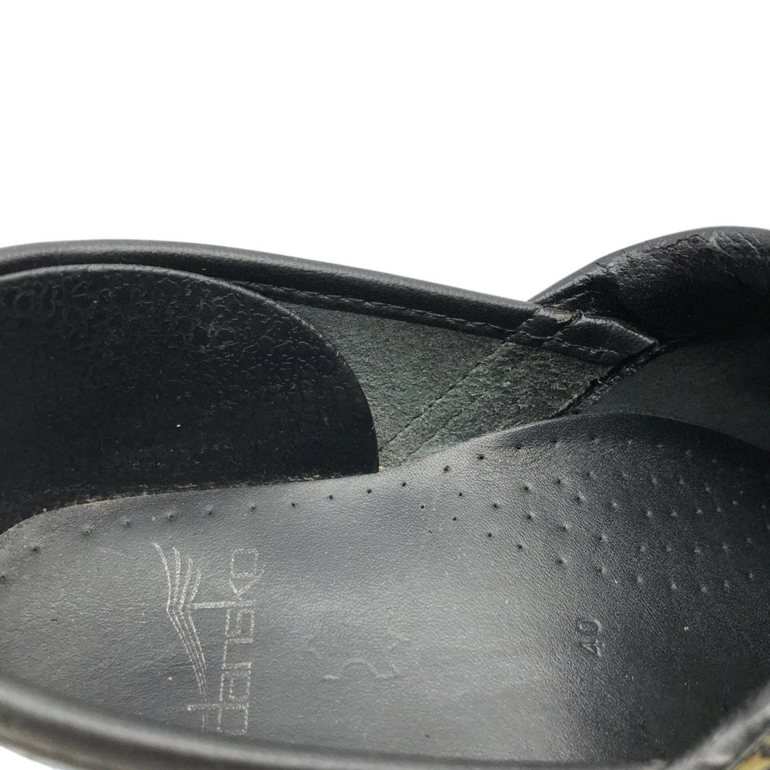 Dansko Professional Petrol Patent Clog Sandals, Made in Italy, Size 40 Men's 25.0cm genuine leather black type Vintage Second Hand