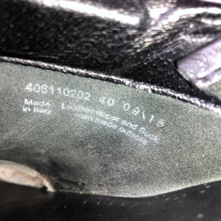 Dansko Professional Petrol Patent Clog Sandals, Made in Italy, Size 40 Men's 25.0cm genuine leather black type Vintage Second Hand
