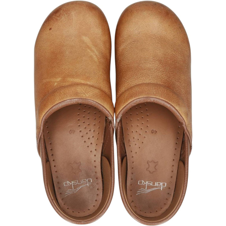 Dansko Professional Clog Sandals, Size 40 Men's 25.0cm genuine leather brown type Vintage Second Hand