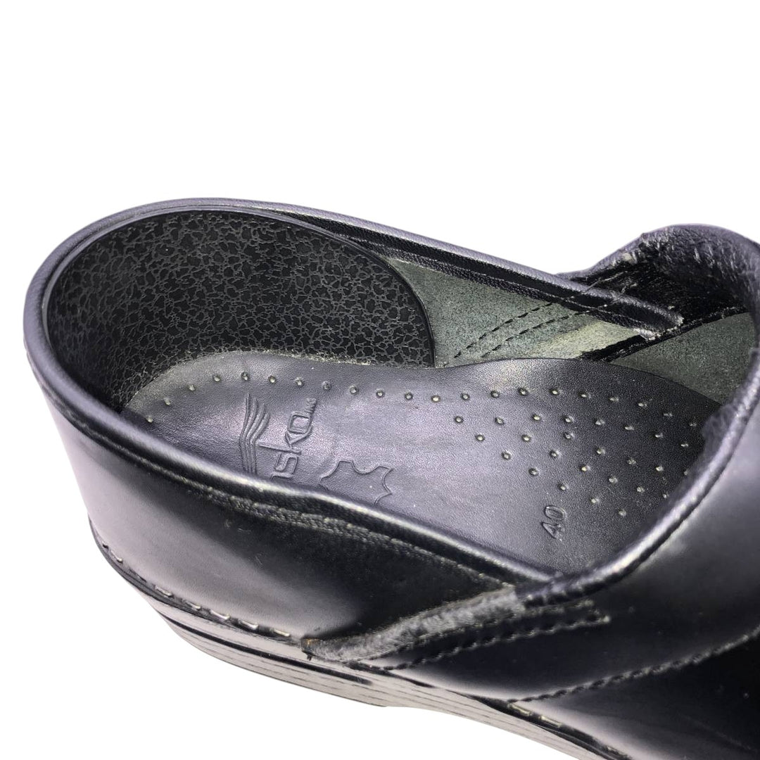 Dansko Professional Clog Sandals, Size 40 Women's 25.0cm genuine leather black type Vintage Second Hand