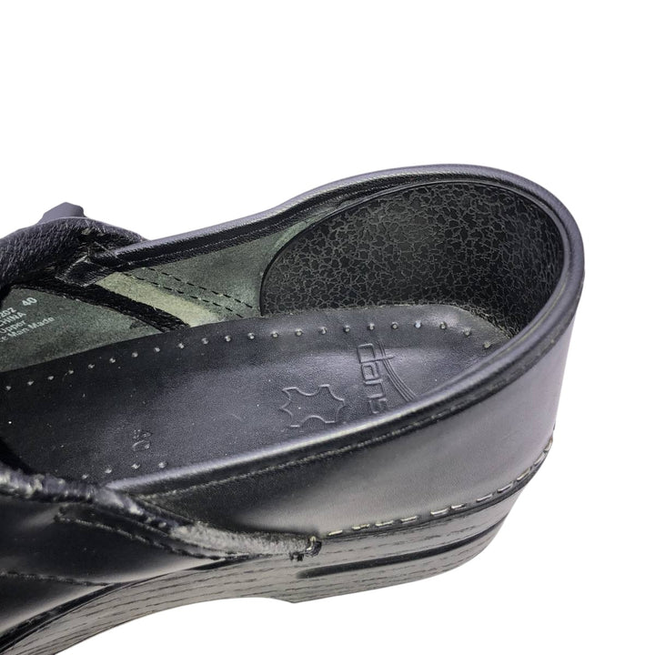 Dansko Professional Clog Sandals, Size 40 Women's 25.0cm genuine leather black type Vintage Second Hand