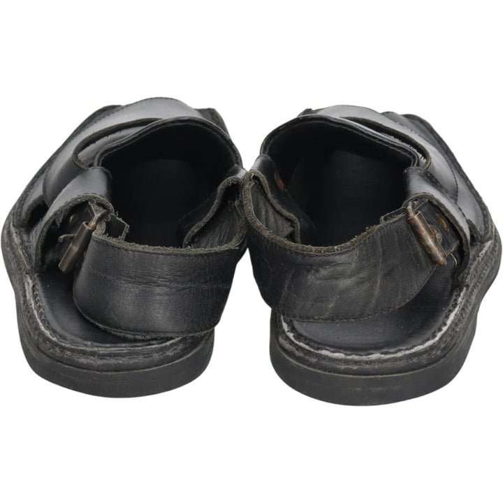 STYLE COLLECTION Square Toe Leather Sandals Men's 27.0cm unclear black type Vintage Second Hand