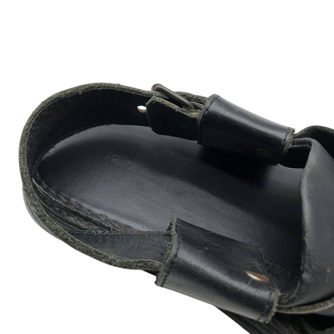 STYLE COLLECTION Square Toe Leather Sandals Men's 27.0cm unclear black type Vintage Second Hand
