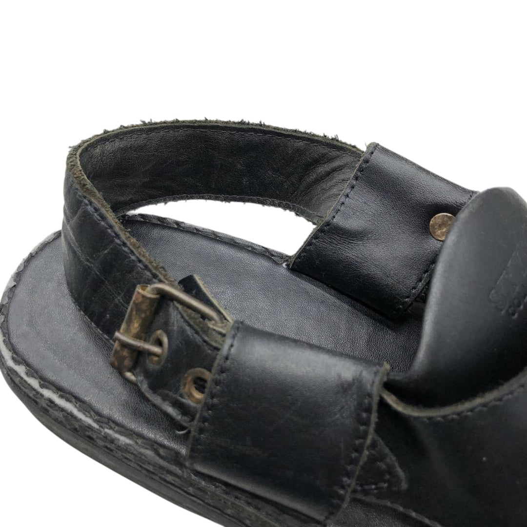 STYLE COLLECTION Square Toe Leather Sandals Men's 27.0cm unclear black type Vintage Second Hand