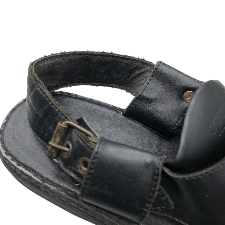 STYLE COLLECTION Square Toe Leather Sandals Men's 27.0cm unclear black type Vintage Second Hand