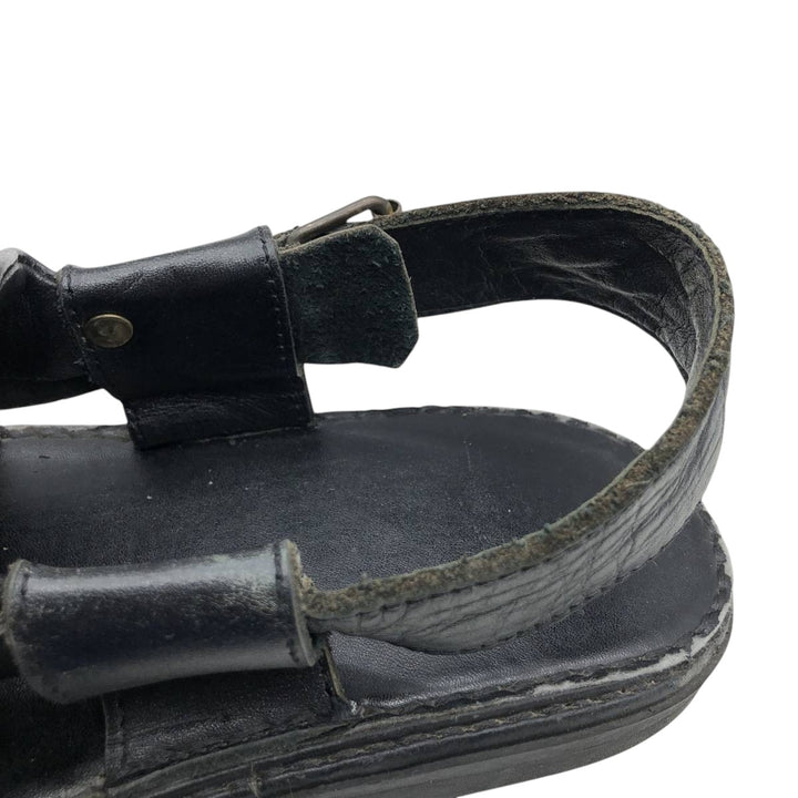 STYLE COLLECTION Square Toe Leather Sandals Men's 27.0cm unclear black type Vintage Second Hand