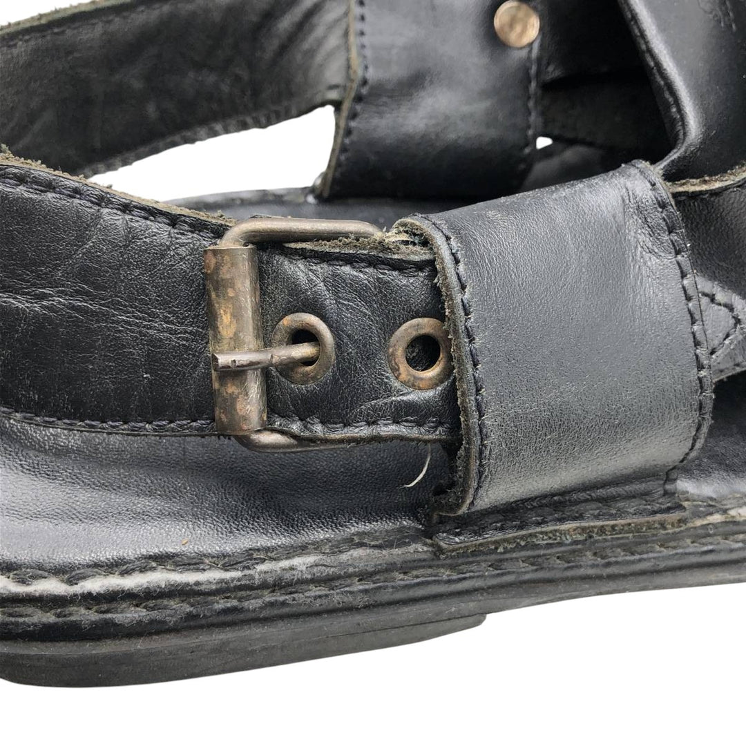 STYLE COLLECTION Square Toe Leather Sandals Men's 27.0cm unclear black type Vintage Second Hand