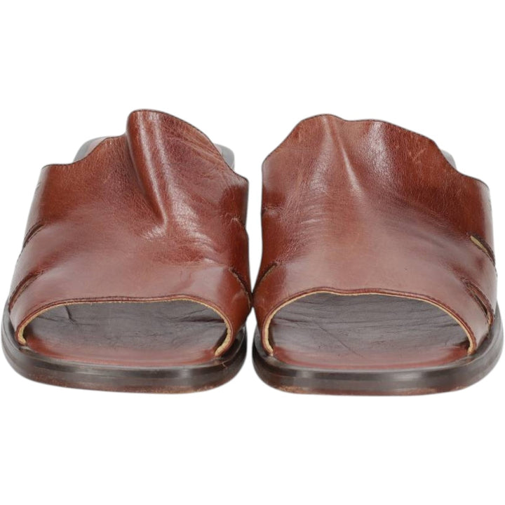 Bally square-toe leather sandals, made in Italy, size 9 1/2 E Men's 28.0cm unclear brown type Vintage Second Hand
