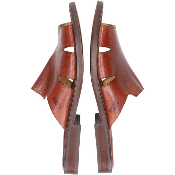 Bally square-toe leather sandals, made in Italy, size 9 1/2 E Men's 28.0cm unclear brown type Vintage Second Hand