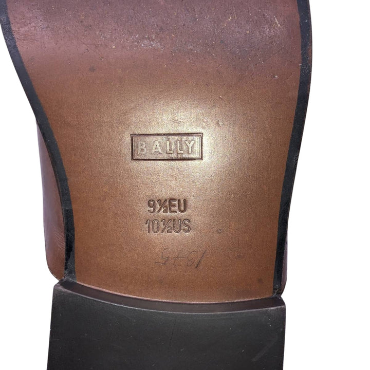 Bally square-toe leather sandals, made in Italy, size 9 1/2 E Men's 28.0cm unclear brown type Vintage Second Hand