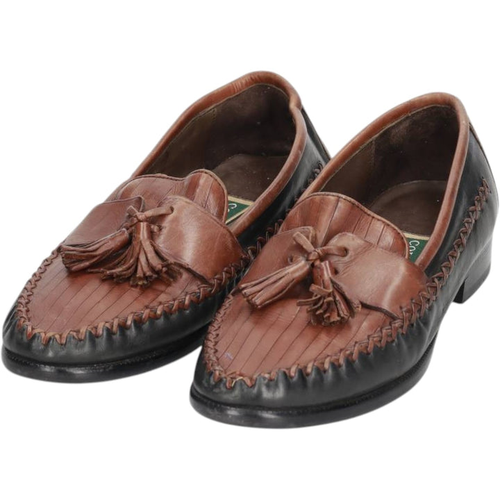 Cole Haan two-tone tassel loafers, size 7 1/2 B Women's 23.0cm unclear black type Vintage Second Hand