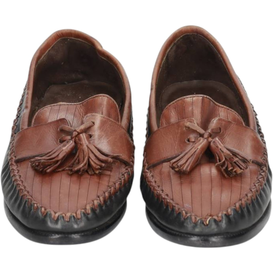 Cole Haan two-tone tassel loafers, size 7 1/2 B Women's 23.0cm unclear black type Vintage Second Hand