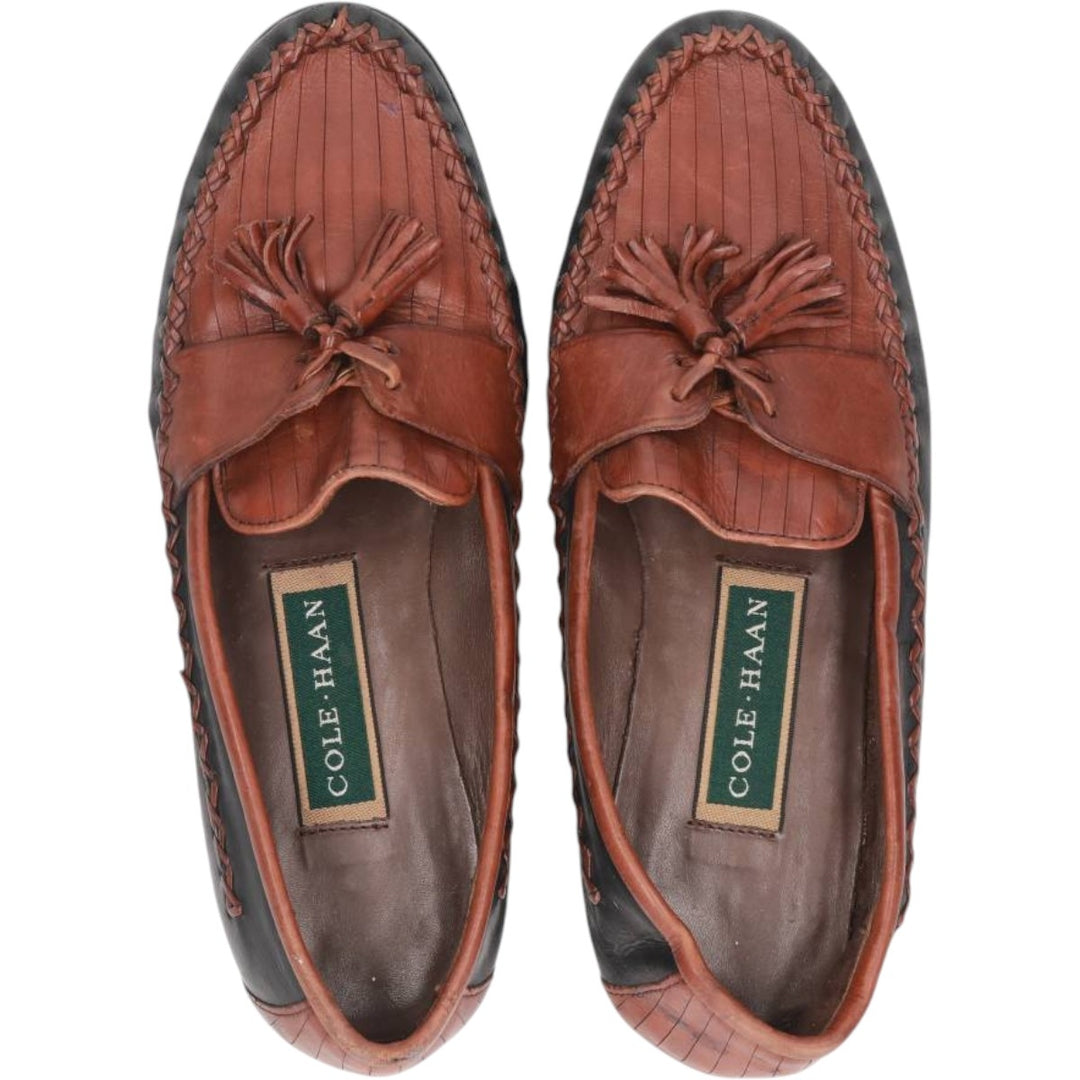 Cole Haan two-tone tassel loafers, size 7 1/2 B Women's 23.0cm unclear black type Vintage Second Hand