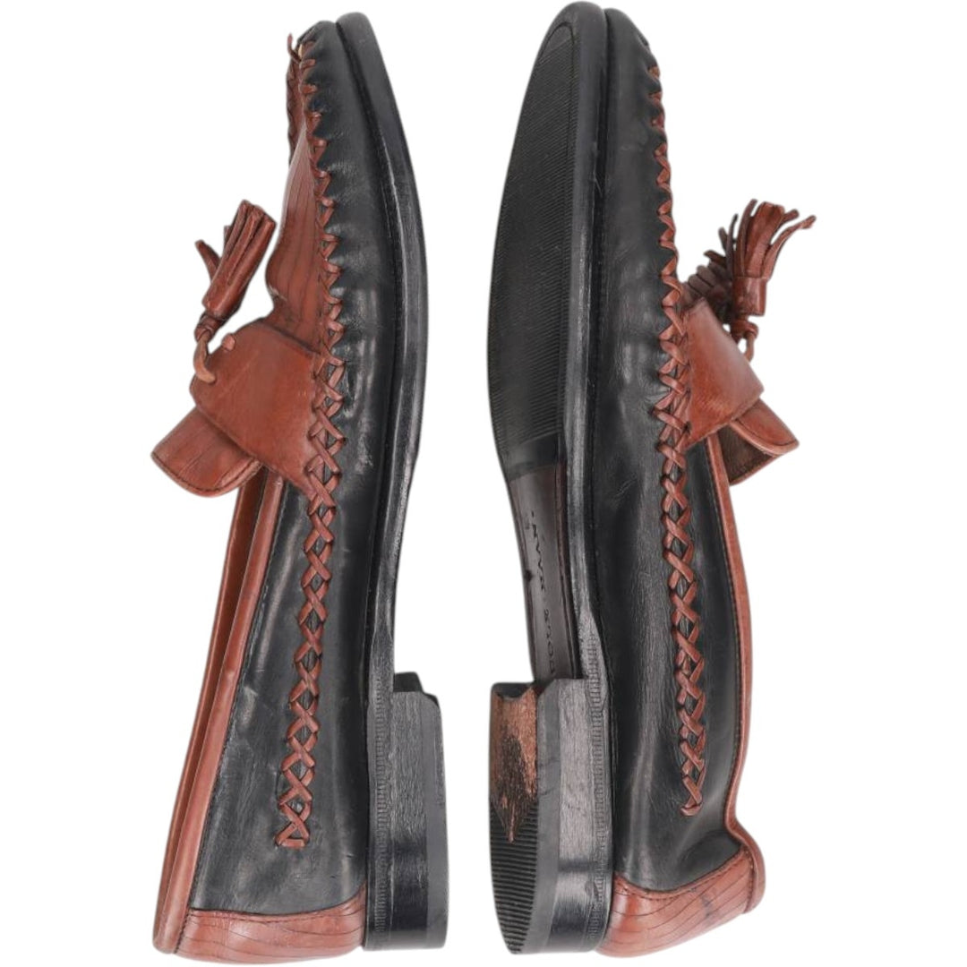 Cole Haan two-tone tassel loafers, size 7 1/2 B Women's 23.0cm unclear black type Vintage Second Hand