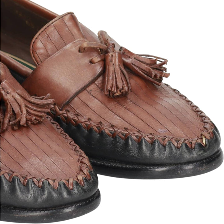 Cole Haan two-tone tassel loafers, size 7 1/2 B Women's 23.0cm unclear black type Vintage Second Hand