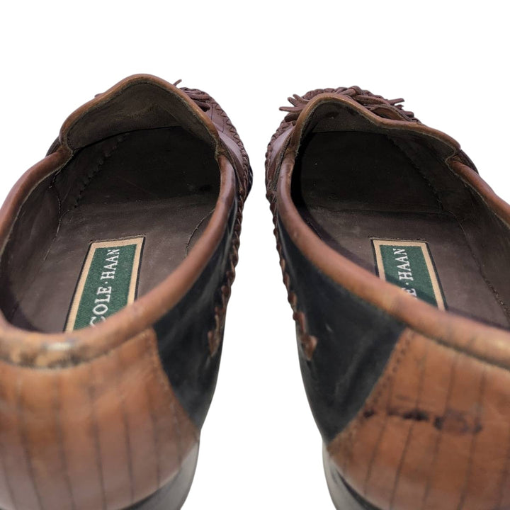 Cole Haan two-tone tassel loafers, size 7 1/2 B Women's 23.0cm unclear black type Vintage Second Hand