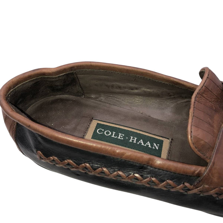 Cole Haan two-tone tassel loafers, size 7 1/2 B Women's 23.0cm unclear black type Vintage Second Hand