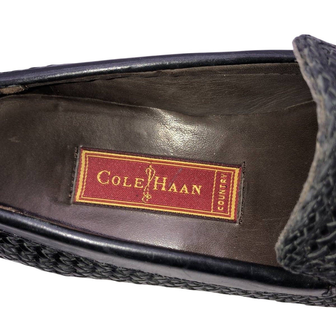 Cole Haan Country Braided Vamp Loafers, Size 6 B Women's 23.0cm unclear black type Vintage Second Hand