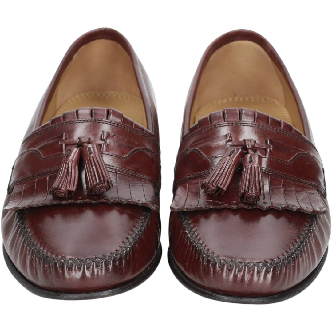 Johnston & Murphy quilted tassel loafers, men's size 10.6 inches (approx.) /saa016020 Men's 27.0cm genuine leather red type reddish brown Vintage Second Hand
