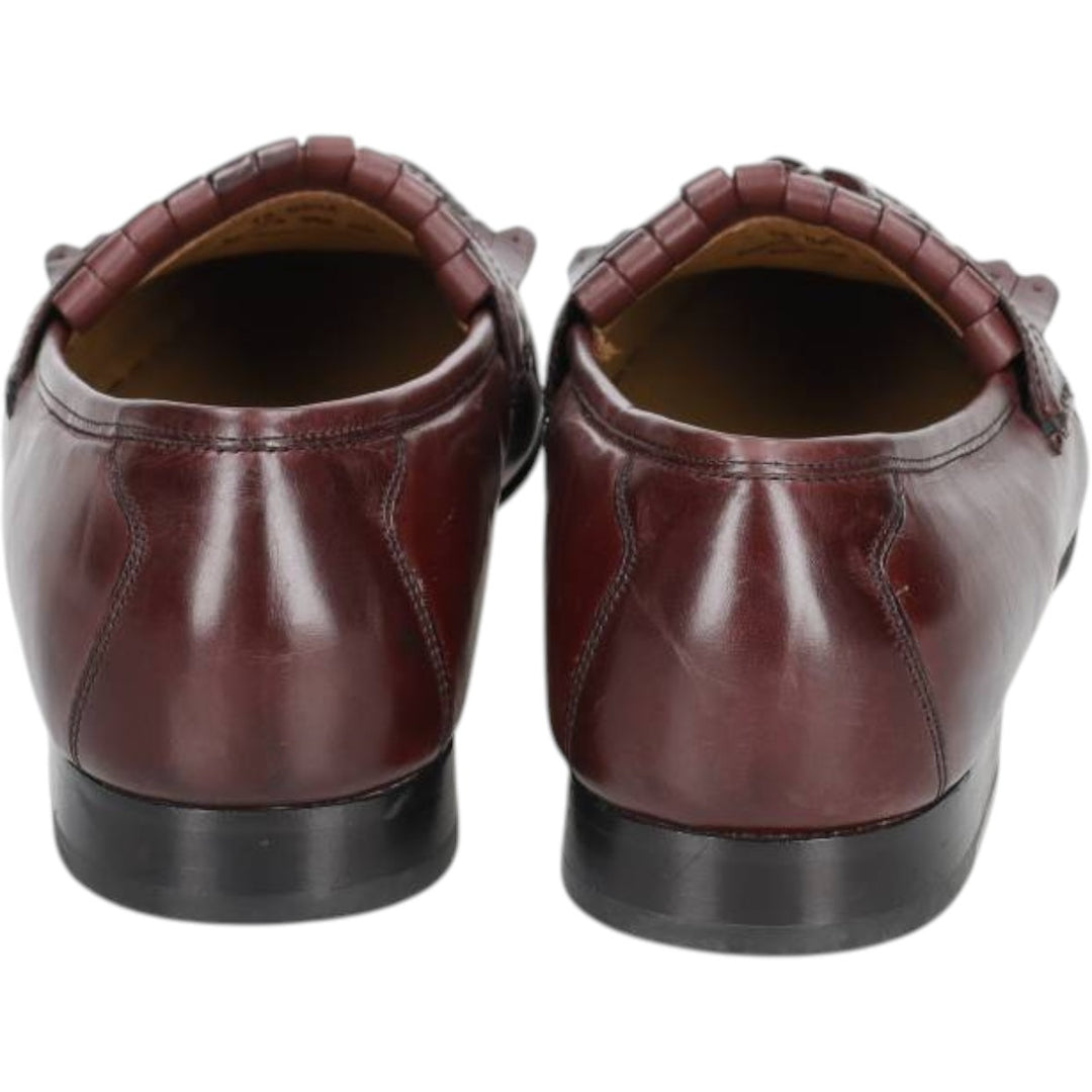 Johnston & Murphy quilted tassel loafers, men's size 10.6 inches (approx.) /saa016020 Men's 27.0cm genuine leather red type reddish brown Vintage Second Hand