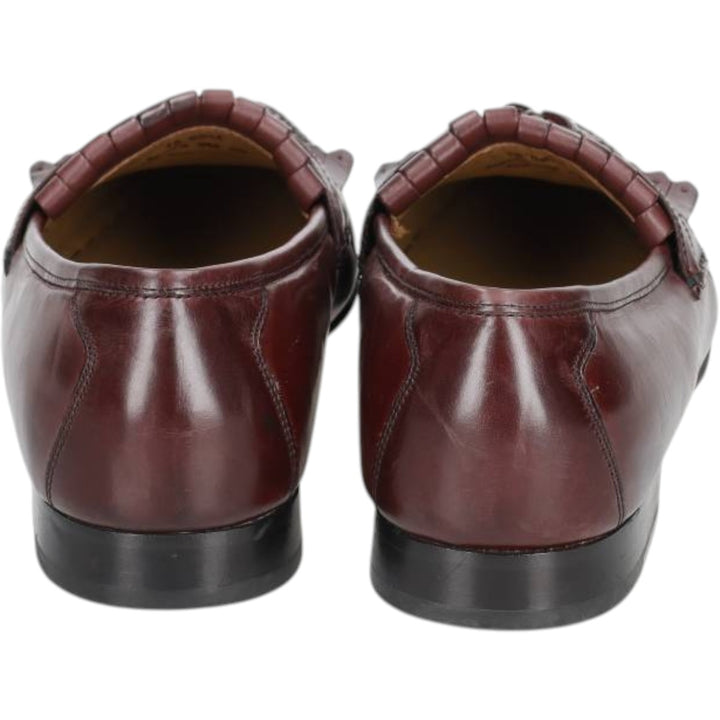 Johnston & Murphy quilted tassel loafers, men's size 10.6 inches (approx.) /saa016020 Men's 27.0cm genuine leather red type reddish brown Vintage Second Hand