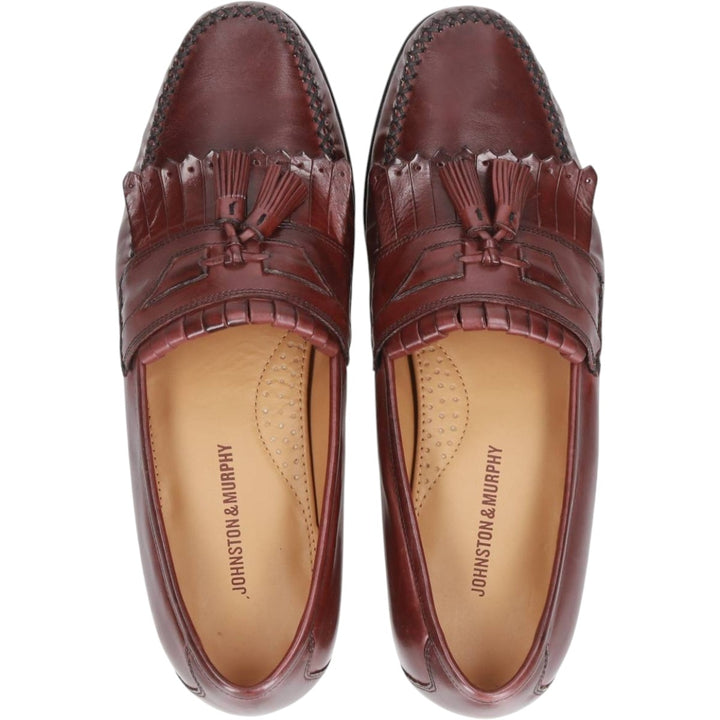 Johnston & Murphy quilted tassel loafers, men's size 10.6 inches (approx.) /saa016020 Men's 27.0cm genuine leather red type reddish brown Vintage Second Hand