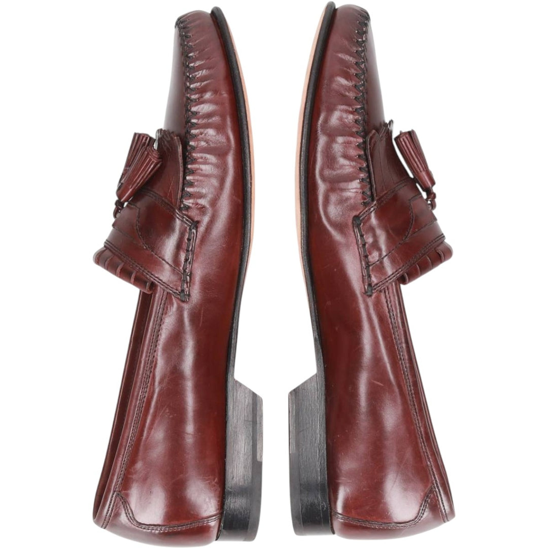 Johnston & Murphy quilted tassel loafers, men's size 10.6 inches (approx.) /saa016020 Men's 27.0cm genuine leather red type reddish brown Vintage Second Hand