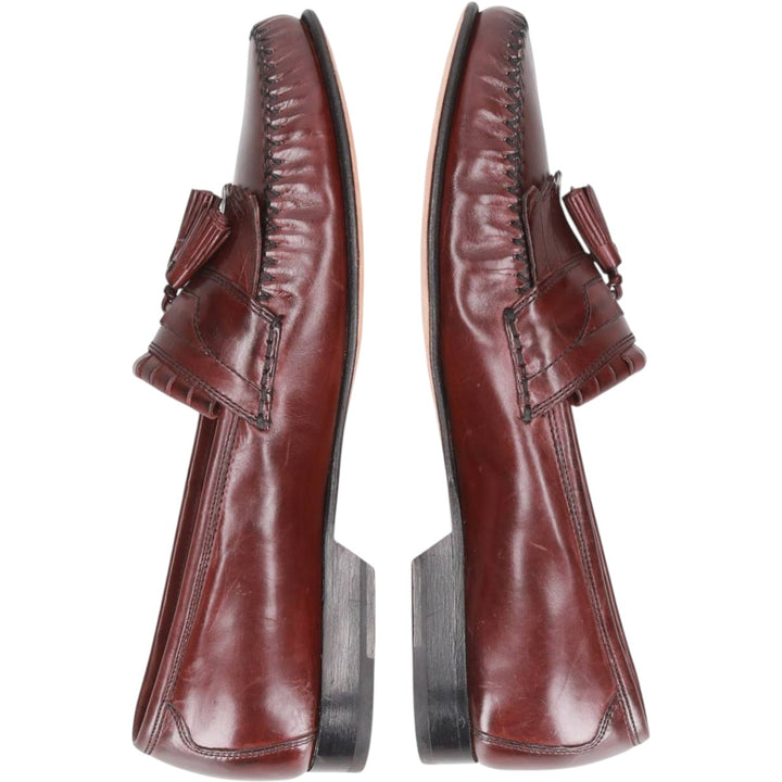 Johnston & Murphy quilted tassel loafers, men's size 10.6 inches (approx.) /saa016020 Men's 27.0cm genuine leather red type reddish brown Vintage Second Hand