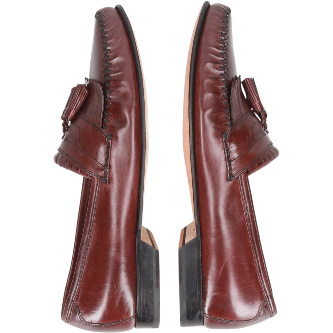 Johnston & Murphy quilted tassel loafers, men's size 10.6 inches (approx.) /saa016020 Men's 27.0cm genuine leather red type reddish brown Vintage Second Hand