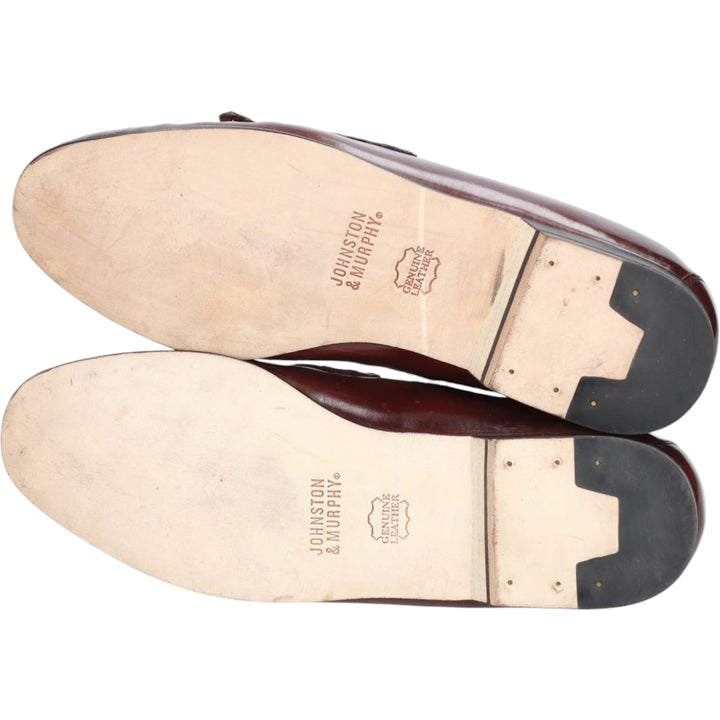 Johnston & Murphy quilted tassel loafers, men's size 10.6 inches (approx.) /saa016020 Men's 27.0cm genuine leather red type reddish brown Vintage Second Hand