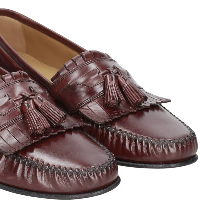 Johnston & Murphy quilted tassel loafers, men's size 10.6 inches (approx.) /saa016020 Men's 27.0cm genuine leather red type reddish brown Vintage Second Hand