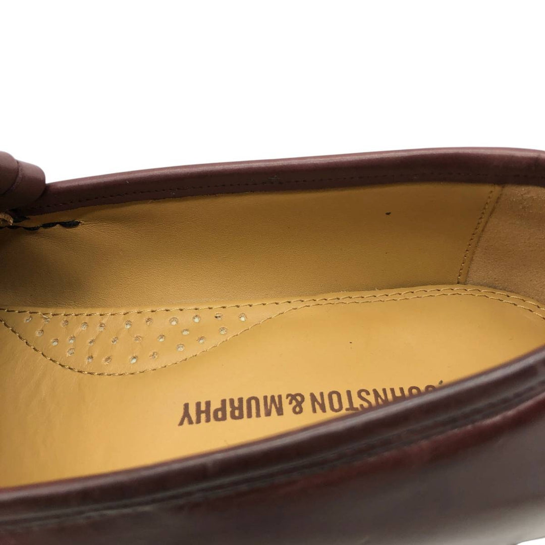 Johnston & Murphy quilted tassel loafers, men's size 10.6 inches (approx.) /saa016020 Men's 27.0cm genuine leather red type reddish brown Vintage Second Hand