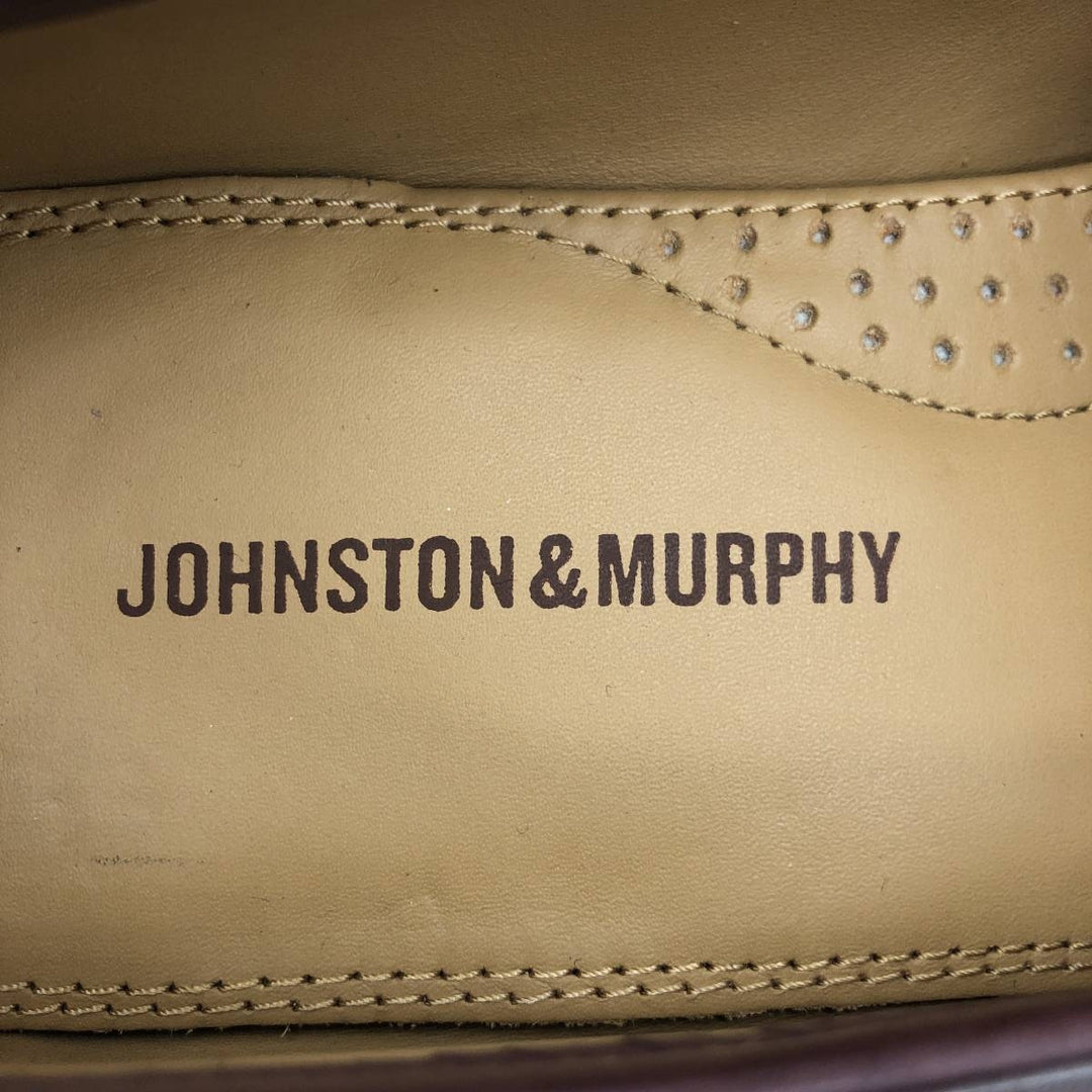 Johnston & Murphy quilted tassel loafers, men's size 10.6 inches (approx.) /saa016020 Men's 27.0cm genuine leather red type reddish brown Vintage Second Hand