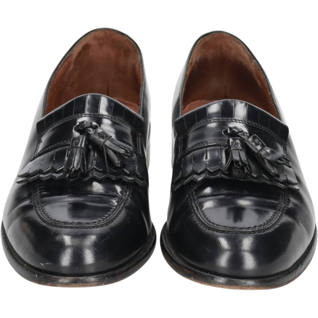 Bostonian CLASSICS Quilted Tassel Loafers, Size 9 1/2 Men's 27.5cm genuine leather black type Vintage Second Hand