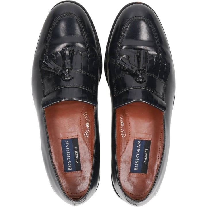 Bostonian CLASSICS Quilted Tassel Loafers, Size 9 1/2 Men's 27.5cm genuine leather black type Vintage Second Hand