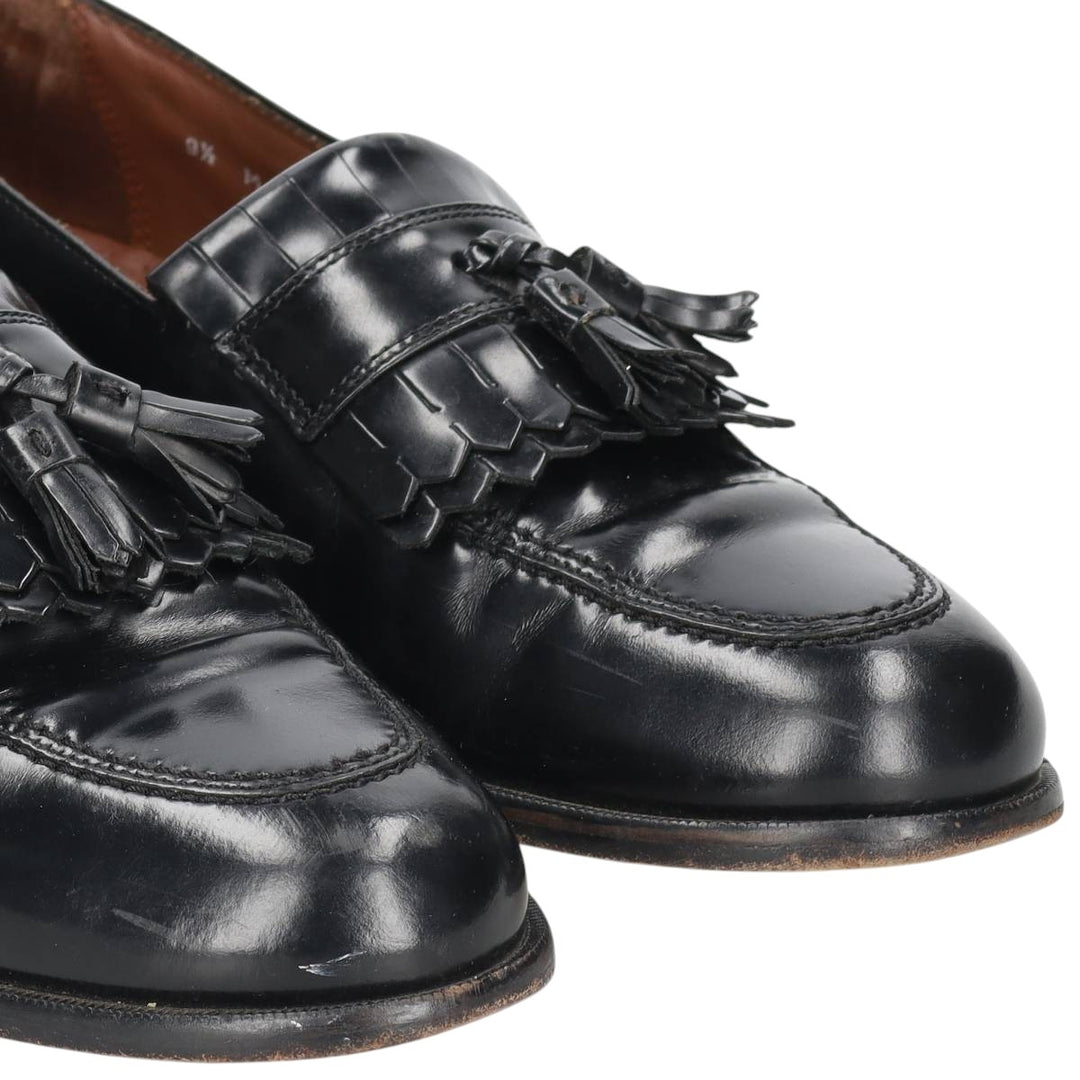 Bostonian CLASSICS Quilted Tassel Loafers, Size 9 1/2 Men's 27.5cm genuine leather black type Vintage Second Hand
