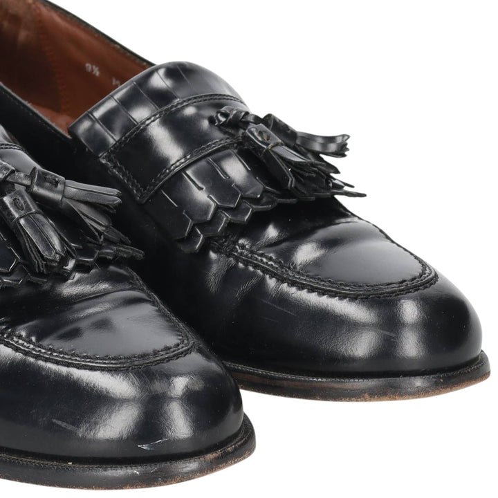 Bostonian CLASSICS Quilted Tassel Loafers, Size 9 1/2 Men's 27.5cm genuine leather black type Vintage Second Hand
